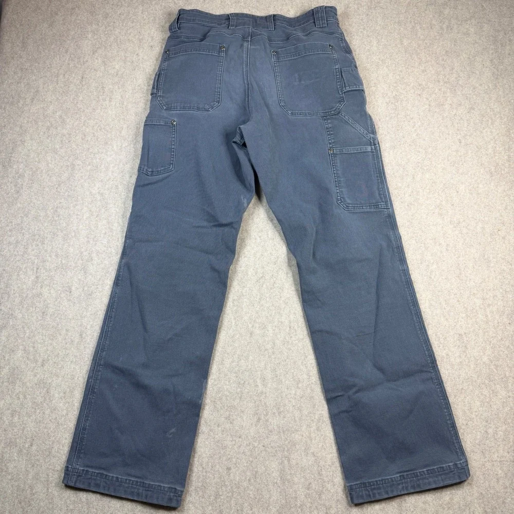 Duluth Trading Co Flex Fire Hose Relaxed Fit Carpenter Pants Blue 32x32 Mens
